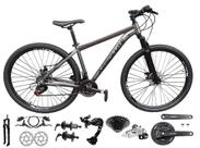 Bicicleta Aro 29 Absolute Nero 5 Câmbios Shimano Alívio e Altus 27v Freio Hidráulico K7 Garfo com Trava