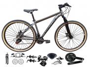 Bicicleta Aro 29 Absolute Nero 5 Câmbios Shimano Altus 24v Alumínio Freios Hidráulicos Garfo com Trava Pneu com Faixa