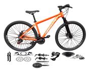 Bicicleta Aro 29 Absolute Nero 5 Câmbios Shimano Altus 27v Freios a Disco Hidráulico K7 Garfo com Trava