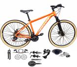 Bicicleta Aro 29 Absolute Nero 5 Câmbios Shimano Altus 27v Freios a Disco Hidráulico K7 Garfo com Trava