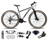Bicicleta Aro 29 Absolute Nero 5 Freio Hidráulico K7 27v Garfo com Trava Pneu com Faixa - Cinza