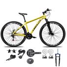 Bicicleta Aro 29 Absolute Nero 5 Kit 2x9 Gta Sunrun Freio Disco K7 11/36 Pedivela 24/38d Garfo com Trava Amarelo