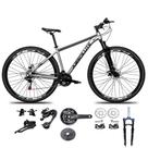 Bicicleta Aro 29 Absolute Nero 5 Kit 2x9 Gta Sunrun Freio Disco K7 11/36 Pedivela 24/38d Garfo com Trava Cinza