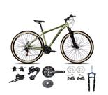 Bicicleta Aro 29 Absolute Nero 5 Kit 2x9 Gta Sunrun Freio Disco K7 11/36 Pedivela 24/38d Garfo com Trava Oliva Pneu faixa Bege