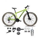 Bicicleta Aro 29 Absolute Nero 5 Kit 2x9 Gta Sunrun Freio Disco K7 Garfo C-trava Pneu C-faixa Verde