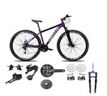 Bicicleta Aro 29 Absolute Nero 5 Kit 2x9 Gta Sunrun Freio Disco K7 Garfo com Trava Roxo