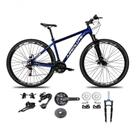 Bicicleta Aro 29 Absolute Nero 5 Kit 2x9 Gta Sunrun Freio Disco K7 Pedivela 24-38d Garfo Com Trava Azul