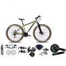 Bicicleta Aro 29 Absolute Nero 5 Shimano Altus 24v Freios Hidráulicos Garfo Com Trava Pneu Com Faixa Oliva Tam 17