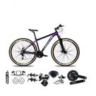 Bicicleta Aro 29 Absolute Nero 5 Shimano Altus 24v Freios Hidráulicos Garfo Com Trava Pneu Com Faixa Roxo Tam 15