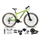 Bicicleta Aro 29 Absolute Nero 5 Shimano Altus 24v Freios Hidráulicos Garfo Com Trava Pneu Com Faixa Verde Tam 15
