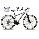 Bicicleta Aro 29 Absolute Nero 5 Shimano Freios Hidráulicos 24v Garfo Suspensão Pneu Faixa - Cinza
