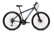 Bicicleta aro 29 Absolute Nero III 21V Freio Disco Hidráulico Suspensão Preto com Azul Tam.21 Alumínio