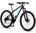 Bicicleta Aro 29 Aço Carbono Highlevel Freios a Disco Suspensão Dianteira 21 marchas
