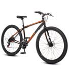 Bicicleta aro 29 Aço Carbono Preto e Laranja Gott Cronos Freio A Disco 21V