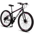Bicicleta aro 29 Aço Carbono Preto e Rosa Gott Cronos Freio A Disco 21V