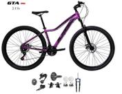 Bicicleta Aro 29 Alfameq Pandora Kit 2x9 Gta Sunrun Freio Disco K7 11/36 Pedivela 24/38d Garfo com Trava - Lilas