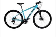 Bicicleta Aro 29 Alumínio Nitro 21v Freio Mecânico Azul Preto 17,5
