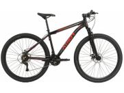 Bicicleta aro 29 athor titan alum 21v (atr) pto fosco/vermelha