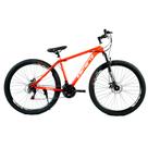 Bicicleta Aro 29 Bike 21 Vel Marchas Everest Freio a Disco Quadro Alumínio Leve Resistente Cor Vermelho/Branco - WCT FITNESS