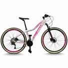 Bicicleta Aro 29 Cripto 24 Marchas Freio Disco c/Suspensão Pneu Bege