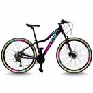Bicicleta Aro 29 Cripto 24 Marchas Freio Disco c/Suspensão Pneu Bege