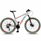 Bicicleta Aro 29 Cripto 24 Marchas Freios Disco e Suspensão Pneu Bege