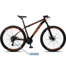 Bicicleta Aro 29 Dropp Sw 24 Vel Câmbio Shimano Quadro Alumínio Mtb Preto+Laranja