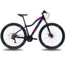 Bicicleta Aro 29 Dropp Sw 24 Vel Câmbio Shimano Quadro Alumínio Mtb - Rosa+azul - 17 Rosa+azul