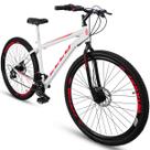 Bicicleta Aro 29 Freio à Disco 21 M Velox Branca/Vermelho - Ello Bike