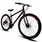 Bicicleta Aro 29 Freio a Disco 21M. Velox Preto/Pink - Ello Bike