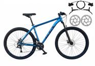 Bicicleta Aro 29 Gta Start 21v Freio a Disco Hidráulico Alumínio Garfo Suspensão - Azul