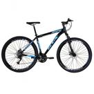 Bicicleta Aro 29 Gta Start 21v Freio A Disco Hidráulico Alumínio Garfo Suspensão - Preto-azul Tam.19