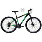 Bicicleta Aro 29 Gta Start 21v Freio A Disco Hidráulico Alumínio Garfo Suspensão - Preto-verde