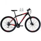 Bicicleta Aro 29 Gta Start 21v Freio A Disco Hidráulico Alumínio Garfo Suspensão - Preto-vermelho