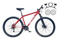 Bicicleta Aro 29 Gta Start 21v Freio a Disco Hidráulico Alumínio Garfo Suspensão - Vermelho