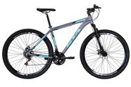 Bicicleta Aro 29 Gta Start Alumínio 21v Freio a Disco Garfo Suspensão - Cinza