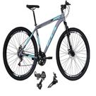 Bicicleta Aro 29 Gta Start Cinza Verde 21v Câmbios Shimanos