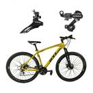 Bicicleta Aro 29 Gti Roma 21v Freio Disco Câmbios Shimano Garfo Suspensão - Amarelo