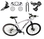 Bicicleta Aro 29 Gti Roma 24v K7 Câmbios Shimano Freio Hidráulico Garfo com Trava - Branco