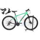Bicicleta Aro 29 Gti Roma Alumínio 21v Câmbios Shimano Freio A Disco - Verde-cinza