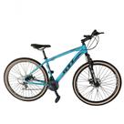 Bicicleta Aro 29 Gti Roma Alumínio 21v Freio A Disco Garfo Suspensão Pneu Faixa Bege - Branco Tam.15