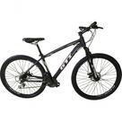 Bicicleta Aro 29 Gti Roma Alumínio 21v Freio A Disco Hidráulico Garfo Com Suspensão - Preto-cinza