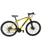 Bicicleta Aro 29 Gti Roma Alumínio 27v Freio Disco Mecânico Garfo Suspensão - Amarelo Tam.19