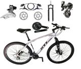 Bicicleta Aro 29 GTI Roma Câmbios Shimano Altus 24v K7 Alumínio Freios Hidráulicos Garfo Com Trava - Branca