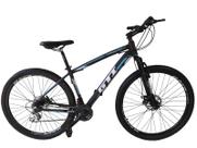 Bicicleta Aro 29 Gti Roma Freios a Disco Hidráulicos 24v Garfo Suspensão - Preto/Azul
