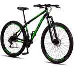 Bicicleta Aro 29 Highlevel Aço Carbono Freios a Disco Suspensão 21 Marchas