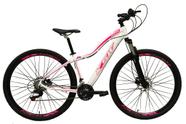 Bicicleta Aro 29 Ksw Mwza 27v Freio Hidráulico K7 Garfo com Trava - Branco/Rosa
