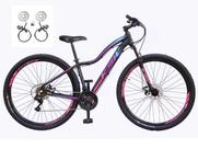 Bicicleta Aro 29 KSW Mwza Feminina Alumínio 24v Freio a Disco Hidráulico óleo Garfo Suspensão