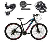 Bicicleta Aro 29 Ksw Mwza Feminina Alumínio Câmbio Traseiro Shimano Deore e Altus 27v Freio Hidráulico Garfo Com Trava - Preto/Pink/Azul Bicicleta Aro 29 Ksw Mwza Feminina Alumínio Câmbio Traseiro Shimano Deore e Altus 27v Freio Hidráulico Garfo Com Trava - Preto/Pink/Azul