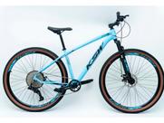 Bicicleta Aro 29 Ksw XLT 12v Alumínio K7 11x50 Kit 1x12v Pedivela Single Freio a Disco Mecânico